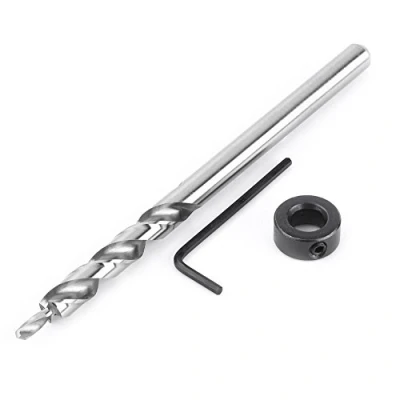 Bild av 3/8 tum HSS Pocket Drill Twist Step Borr runt skaft med justerbart stopphalsband för manuell fickhål