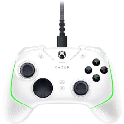 Bild av Razer Wolverine V2 Chroma Fullt anpassningsbar Xbox Series XS handkontroll med RGB belysning (6 multifunktionsknappar, utbytbara spaklock, håravtryckarläge) Vit
