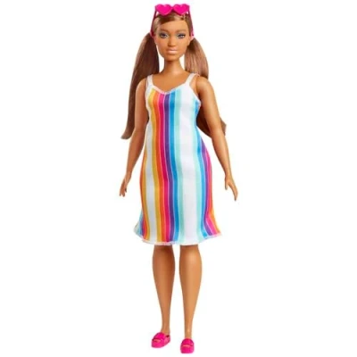Bild av Barbie älskar havet regnbågsrandig klänning