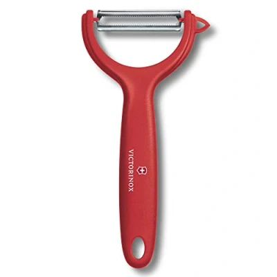 Bild av Victorinox, Küchenhelfer, Profi Tomaten und Kiwischäler, Zackenschliff, zweischneidig, Pendelklinge, Robuster Kunststoffgriff, rot