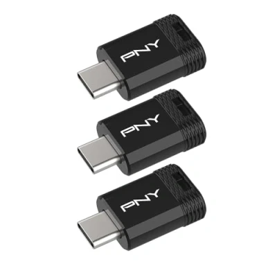 Bild av PNY 3 pack 64GB Elite X Fit USB 3.2 Flash Drive Avancerad prestanda upp till 200MB/s läsning, bekväm portabel datalagring, ultrakompakt design, typ C anslutning