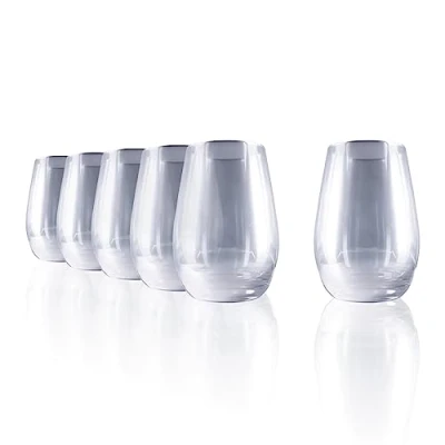 Bild av Stölzle Lausitz Longdrinkbägare Mirror silver/uppsättning med 6 dricksglas/cocktailglas/högkvalitativt longdrinkglas set i speglat utseende/gin glas/highball glas