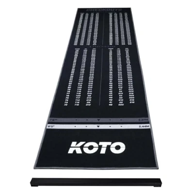 Bild av KOTO Oche matta kassan dartmatta grå 285 x 80 cm, inkl. Justerbar ocka, halkfri beläggning, kastlinjer, golv och darttavla skydd, XKD220200