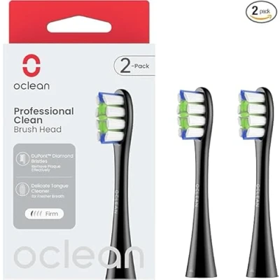Bild av Oclean Professional Clean brush head, 2 pcs, black