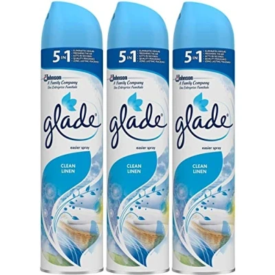 Bild av glade 3 x Aerosol luftfräschare 300 ml rent linne