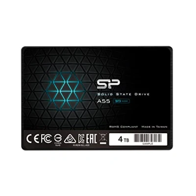 Bild av Silicon Power 4 TB SSD 3D NAND A55 SLC Cache Performance Boost SATA III 2,5&quot; 7 mm (0,28&quot;) intern solid state drive (SP004TBSS3A55S25)