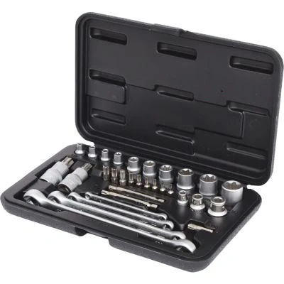Bild av KS TOOLS 911.4302 Jeu de douilles Torx Acier chrome vanadium 1/2, 1/4, 3/8 sans fonction crantage à tête carrée