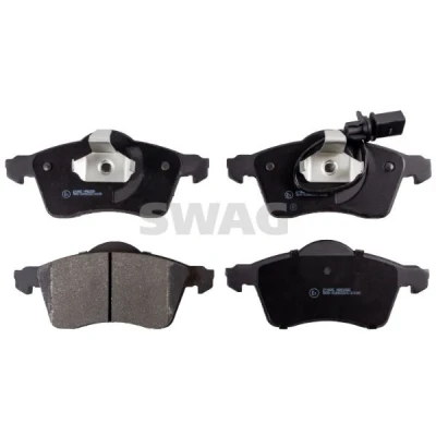 Bild av SWAG 30 91 6464 Jeu de plaquettes frein Essieu avant contact signal d&#039;usure inclus avec clip piston VOLKSWAGEN: TRANSPORTER 4 Bus