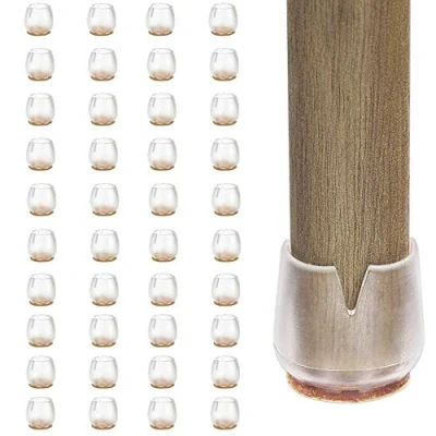 Bild av CZ Store stolsben 40 pack hållbar silikonmöbelglidare för möbler, pallar, bord, stol, skrivbord, skåp, soffa mjuk filt, lämplig 1216 mm