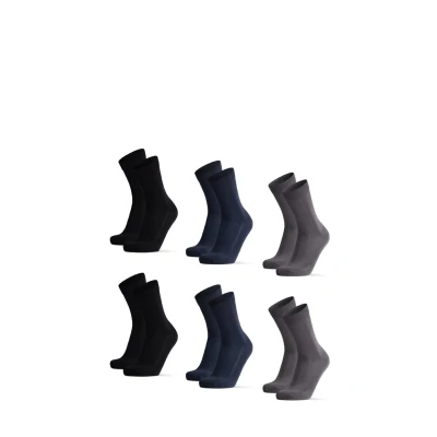 Bild av Danish Endurance 6PACK Ultrasoft Strumpor Black grey navy blue, Storlek: 39 42, blue