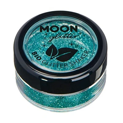 Bild av Biologiskt nedbrytbara Eco glitter Shakers från Moon 100% kosmetisk ekologisk för ansikte, kropp, naglar, hår och läppar 5 g turkos