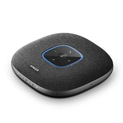 Bild av Anker PowerConf S3 konferenshögtalare, 6 mikrofoner, smart ljudinspelning, 24 timmars batteri, Soundcore App, Bluetooth 5, USB C, för kontor och hemmakontor (i svart)