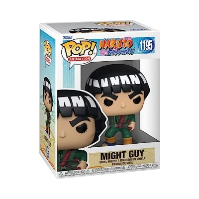 Bild av Funko Pop! Animation: Naruto Might Guy vinyl samlarfigur presentidé officiella handelsvaror leksaker för barn och vuxna animefans modellfigur samlare display