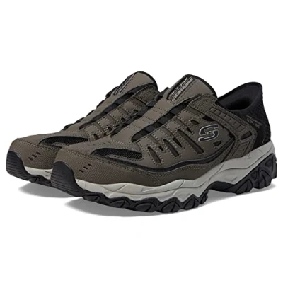 Bild av Skechers Herr Afterburn M. Fit Ridgeburn slip in tofflor, BRUN, 45 EU