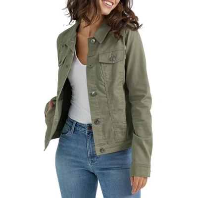 Bild av Wrangler Authentics Denimjacka för kvinnor, Oliv, L