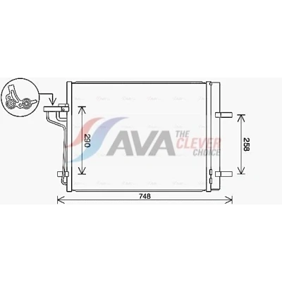 Bild av Kondensor, klimatanläggning AVA QUALITY COOLING FD5647D