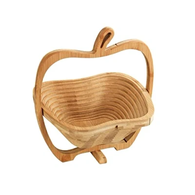 Bild av Maximex Bambu fruktkorg vikbar vikbar, bambu, 26,5 x 30 22,5 cm, brun