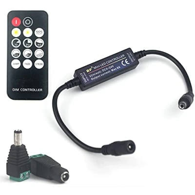 Bild av Taikuwu Mini enfärgad RF dimmerkontroll 14 tangenter för FCOB 3014 5630 5730 3528 LED remsor DC5/12/24 V dimmer brytare ljusstyrka läge trådlös