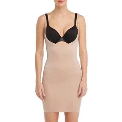 Bild av Spanx Shapewear för kvinnor, skulpterande slip med öppen byst (normal och Plus Size), Foundation , M