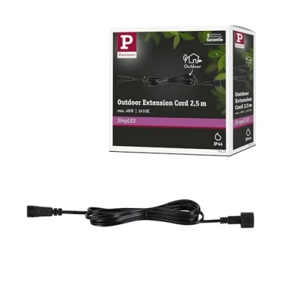 Bild av Paulmann 70525 SimpLED Tillbehör LED Strip Förlängningskabel Outdoor IP44 2,5 m DC 24 V Svart Plast