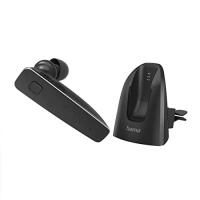 Bild av Hama Bluetooth headset &quot;MyVoice2100&quot;, one ear (mono 5.0, 80 timmar Batteri, trådlöst för 2 enheter, öronbygel S/L, perfekt glasögonhållare, öronkuddar i örat S/M/L,