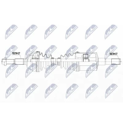 Bild av NTY NPW CH 100 Arbre de transmission Essieu avant gauche 623 Boîte automatique JEEP: Cherokee III