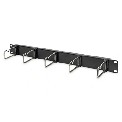 Bild av DIGITUS Kabelbytarpanel 1U 5 styrfästen 40 x 75 mm 19 tum För nätverkskabinett och nätverkskablar Svart