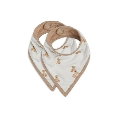 Bild av Jollein 029 867 66095 bandana haklapp halsduk set om 2 teddybjörn vit