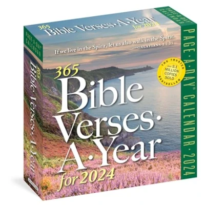 Bild av 365 Bible Verses a Year for 2024 Page Day Calendar: Timeless Words From the to Guide, Comfort, and Inspire