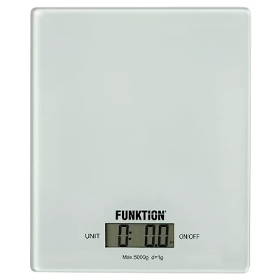 Bild av Funktion Köksvåg Kitchen scale glass white 5kg/1g.