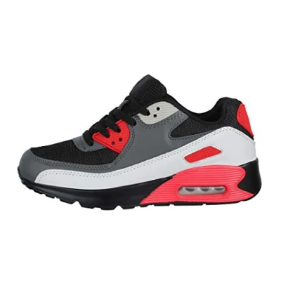 Bild av Elara Unisex sneakers sport löparskor Chunkyrayan, Svart röd 38 EU