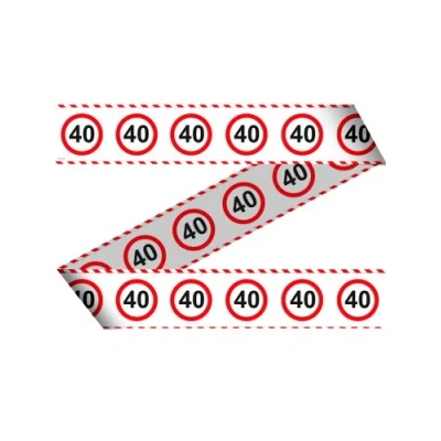 Bild av Folat 40 års trafikskylt barriärtejp 15 meter