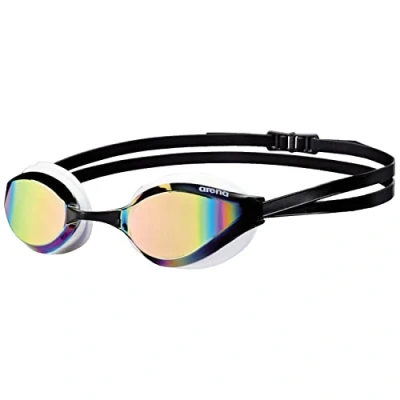 Bild av Arena Python spegel unisex träningstävling simglasögon (speglade, UV skydd, anti dimbeläggning), revo vit (54) (54), en storlek