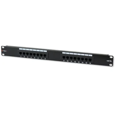 Bild av Techly 16 x RJ45 Cat.5E patchpaneler (IEEE 802.3, IEEE 802.3ab, 802.3u, 10/100/1 000Base T, snabb Ethernet, Gigabit 1000 Mbit/s, RJ45, guld)