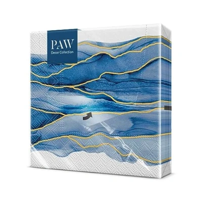 Bild av PAW servetter 3 lager (33 x 33 cm) I 20 stycken perfekt för nattvard, bröllop, konfirmation och fester pappersservetter färgglada med dekorationer speciella tillfällen, ornament, lyx