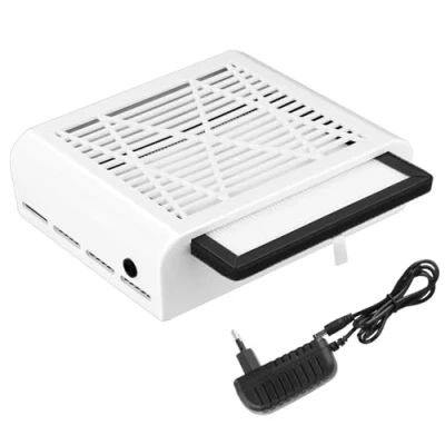 Bild av QWORK® 40 W professionell nageldammsugare med utbytbart filter, för manikyr vardagsrum och hem