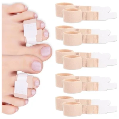 Bild av HALUTO 10 st hammartår korrigering tåförband tåsträckare, skentå, fingrar, kalltå, hammartå, hallux band, tåskena