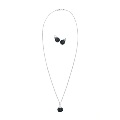 Bild av Elli Sparkling Basic SET MIT Kristallen VON Swarovski Örhänge, Storlek: 45, Schwarz