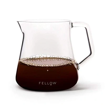 Bild av Fellow Mighty Liten glaskaraff för kaffe och te, klart 5 mm borosilikatglas, 500 ml kapacitet, droppfri pip, stabilt handtag