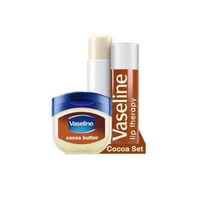 Bild av Vaseline Lip Therapy Cocoa Set med närande läppbalsam och färgglada läppbalsamspinnar För optimal hydrering (Cocoa Set)