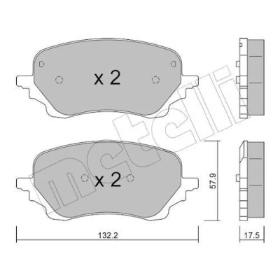 Bild av METELLI 22 1247 0 Jeu de plaquettes frein contact signal d&#039;usure exclu FORD: Puma SUV