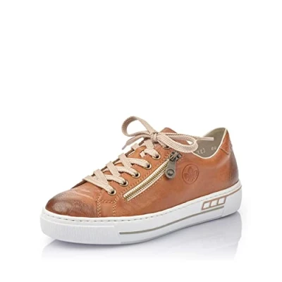 Bild av Rieker Damsneakers, L88C2, snörskor för kvinnor, BRUN, 39 EU