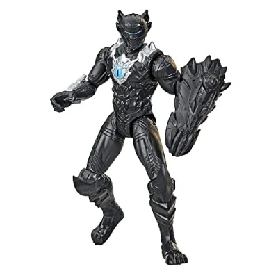 Bild av Marvel Hasbro Avengers Mech Strike Monster Hunters Black Panther Toy, 15 cm actionfigur, leksaker för barn från 4 år, flerfärgad, en storlek (F4426)