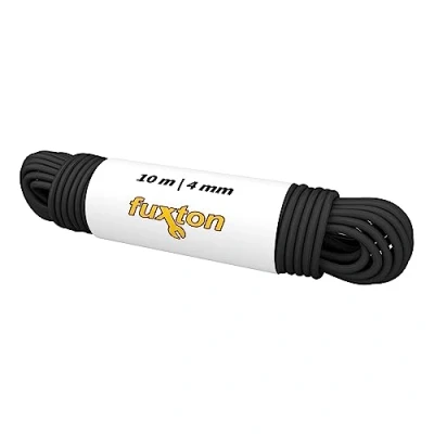 Bild av Fuxton® gummirep (4 mm x 10 m expanderrep, gummilina, bungee manchester marinblå, spänngummi metervara, svart