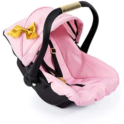Bild av Bayer Design 67990AA Deluxe Car Seat dockbilstol, bilbarnstol docka, docktillbehör, rosa, guld