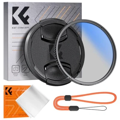 Bild av K&amp;F Concept CPL 49 mm cirkulärt polariserande filter + objektivlock flerskiktsrengöringsdukar i mikrofiber för kamera K serien