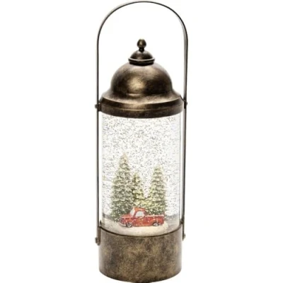 Bild av Konstsmide Juldekorationer LED snöglob lykta pickup lastbilsscen/inomhus, 5 timmars timer/batteridriven: 3 x AA 1,5 V (exkl.)/jullykta 1 varmvita dioder