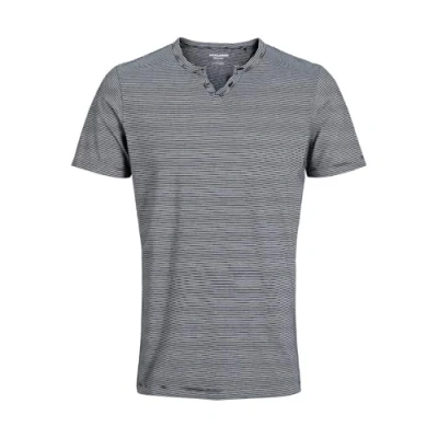 Bild av Jack &amp; Jones Jjesplit NECK Stripe TEE Tshirt med print, Storlek: Small, Cloud dancer