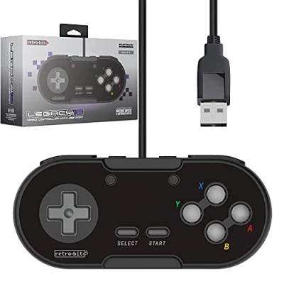 Bild av Retro Bit Legacy 16 USB Pad Black Wired Controller MAC