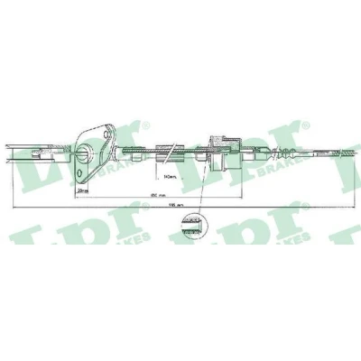 Bild av LPR C0423C Câble d&#039;Embrayage FIAT: 500 3 portes, Panda II 5 portes